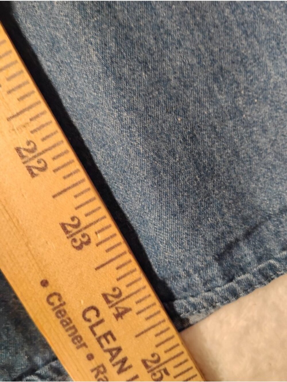 Womens Denim Chambray Top Blouse Puff Sleeve Western Casual Cowgirl XL Blue - Picture 6 of 7